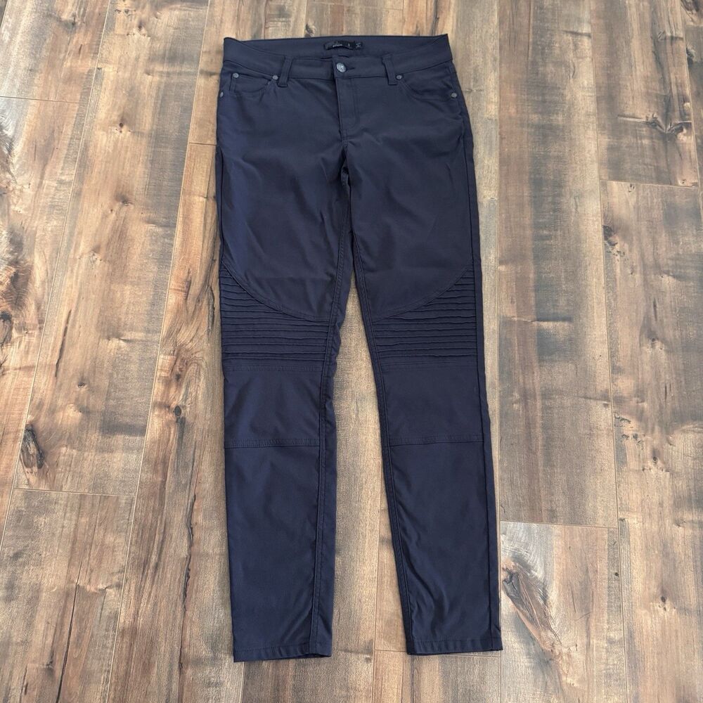 prAna Brenna Moto Pants Stretch Gray Skinny Jeans Women's Sz 8 Gorpcore